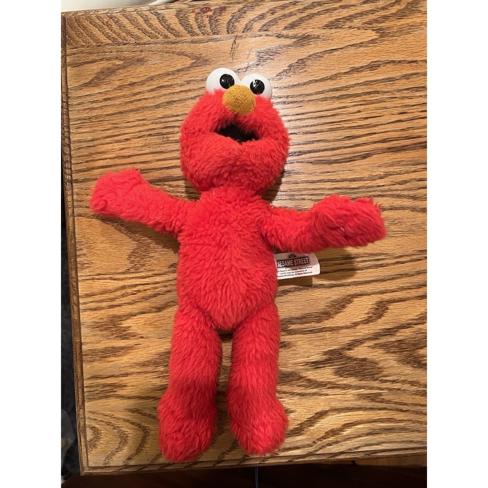 9" Elmo Plush Nanco‎ Carnival Prize Stuffie Tags 2005 Hard Eyes Sesame Street